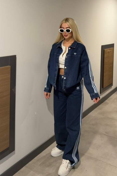 طقم جينز adidas