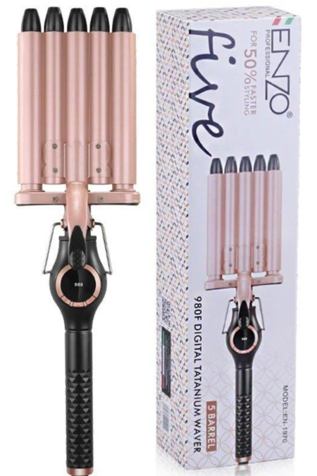 مموّج الشعر الخماسي ENZO Professional (5 Barrel Hair Waver)